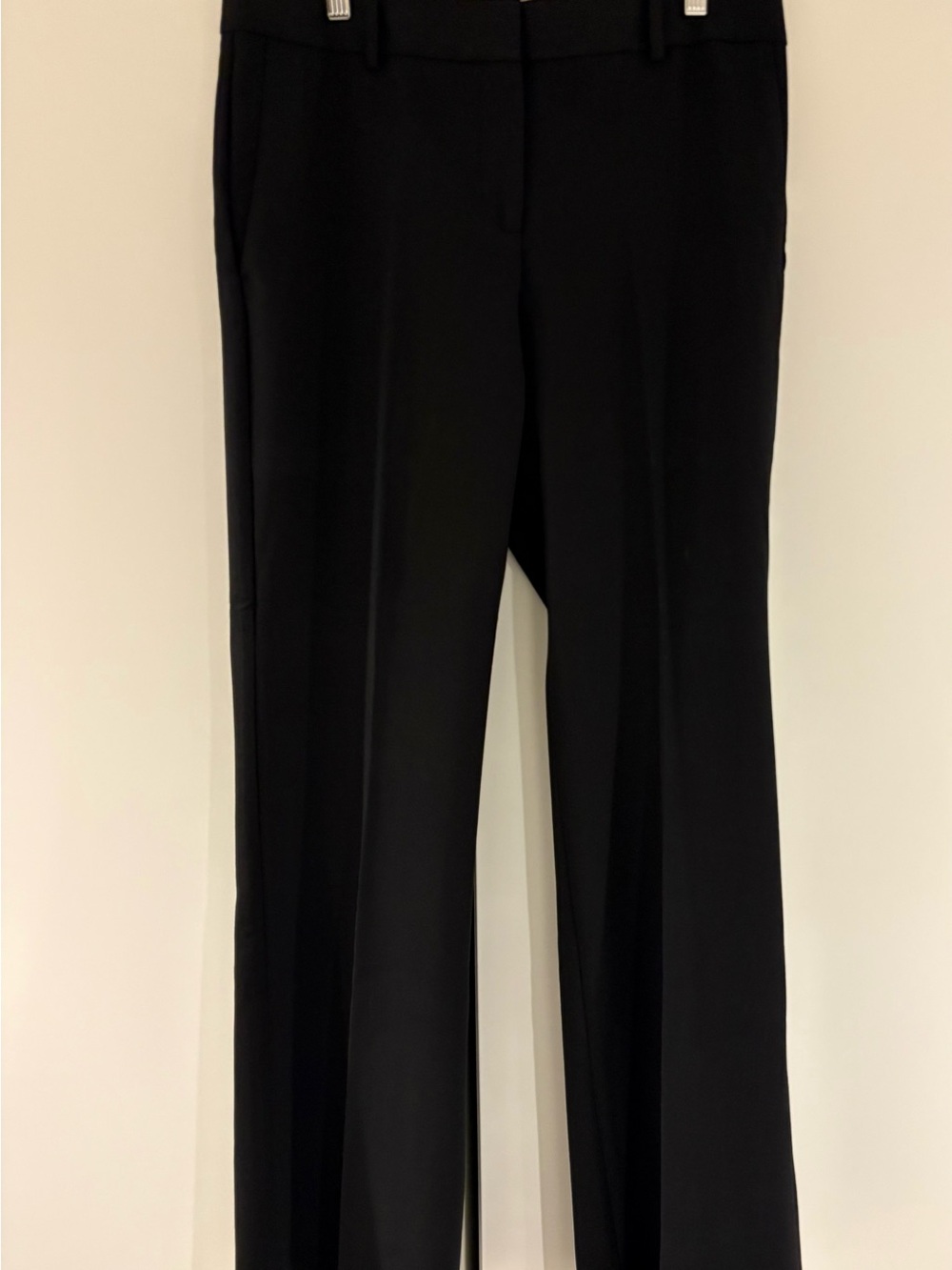 Ann Taylor Black Straight-Leg Dress Pants, Curvy Fit